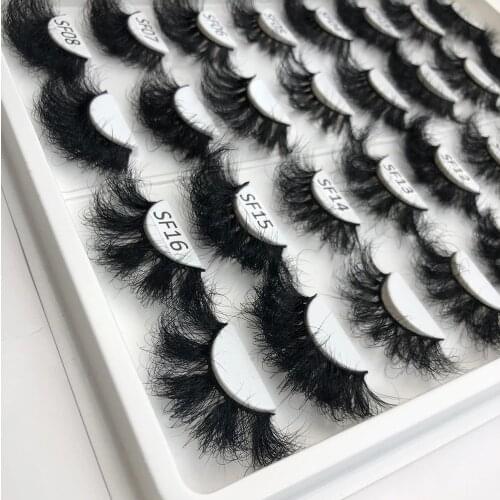 LTWEGO 1 Pair 25 mm Mink Eyelashes Fluffy Lashes Dramatic Messy Long False Eyelashes Makeup Wholesale 25mm 3d Mink Lashes Cilio