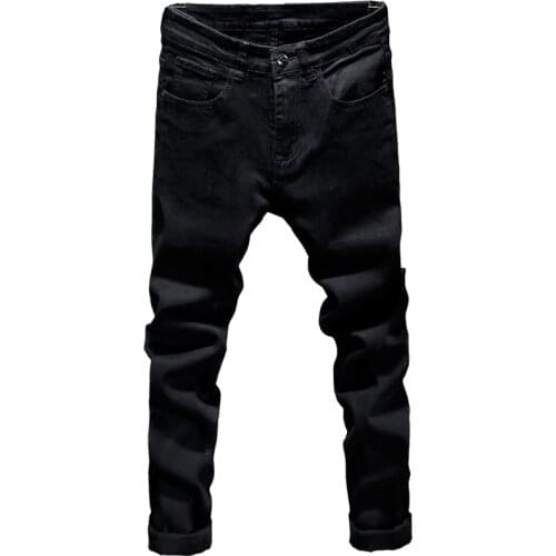 Mens Clothing 2019 New Men 's Jeans Fashion Retro Slim Small Straight Jeans For Men Casual Men Trousers