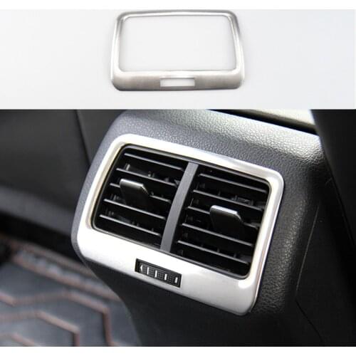 Stainless Steel Car rear air conditioning outlet decoration sticker trim for Volkswagen vw golf 7 mk7