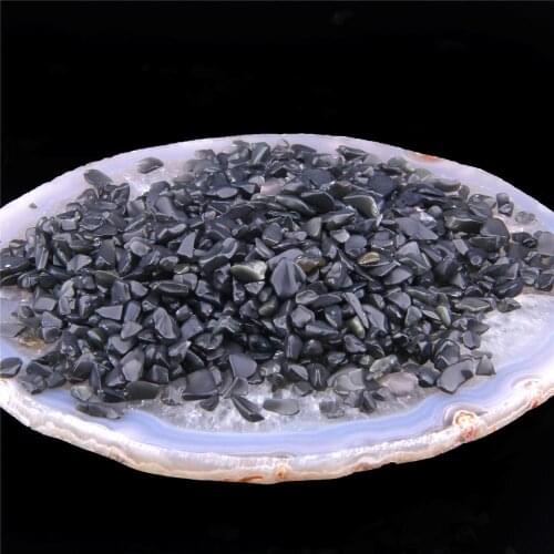 Natural Black Obsidian Chip Beads Irregular Undrilled Healing Stone For Jewelry Making Fish Tank Bonsai Decoration Garden