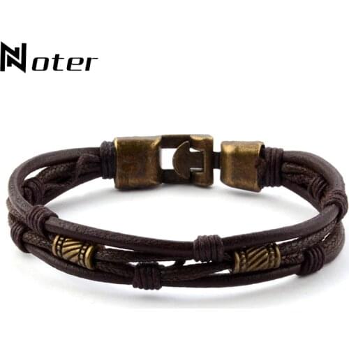 Мужские кожаные браслеты Noter China At AliExpress