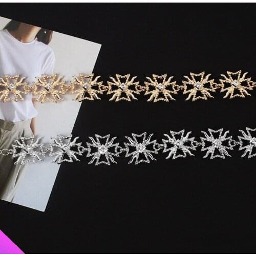 Wholesale 10 Boho style diamond cross collar necklace lady clavicle chain jewelry fashion gift 2 color 2021 new product