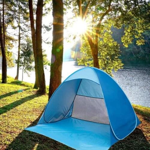 Automatic Beach Tent Shelters Camping UV Protection Pop Up Tent Sun Shade Awning Travel Camping Tents With Pegs & Storage Bag