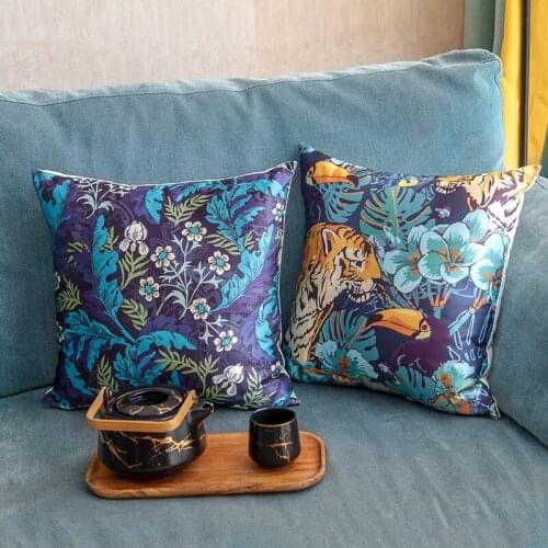 Imitation silk light luxury pillow with core pillow cushion modern bedroom bedside living room sofa car waist back pillowcase