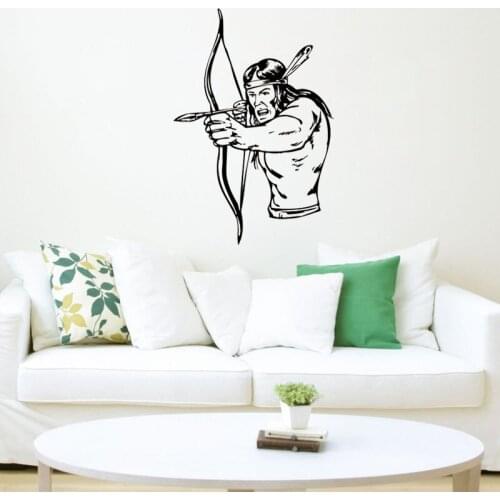 North American Chief Injun Wall Sticker Home Decor Vinyl Art Murals Living Room Bedroom Wall Decals Removable Wallpaper Poster