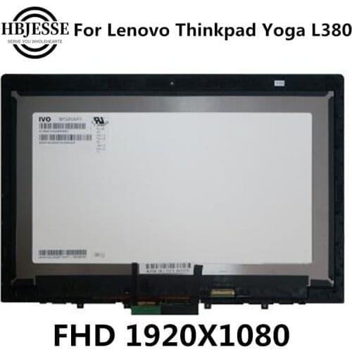 13.3 screen replace for Lenovo Thinkpad L380 Yoga 20M7 touch digitizer glass + LED LCD Panel assembly display full hd 30 pin