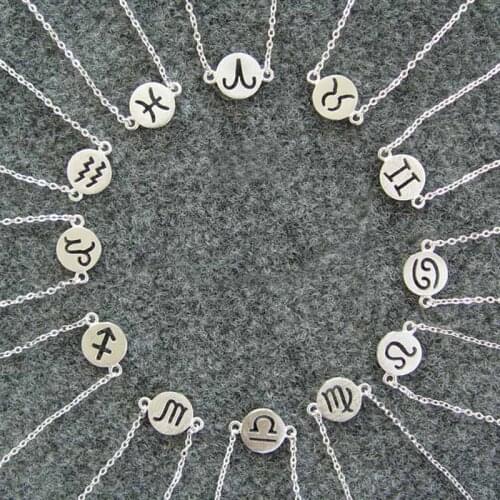 SMJEL Personalize 12 Constellation Zodiac Sign Bracelets for Women Girl Cancer Leo Virgo Libra Women Men Jewelry pulsera mujer