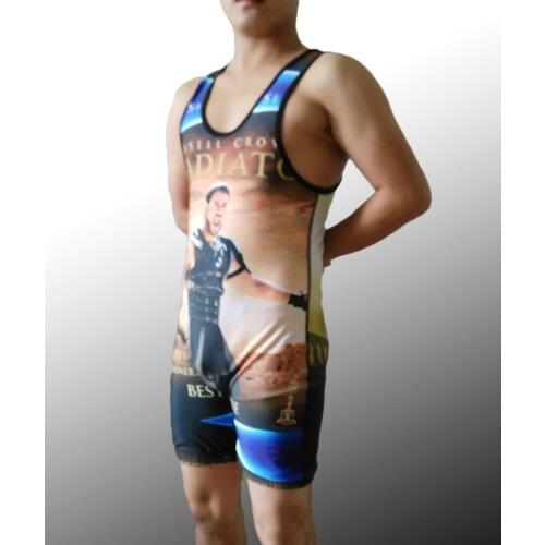 Spartacus King Warriors Sefl Custom Wrestling Singlet Wrestling Weight lifting Trunk Man Gym Tights