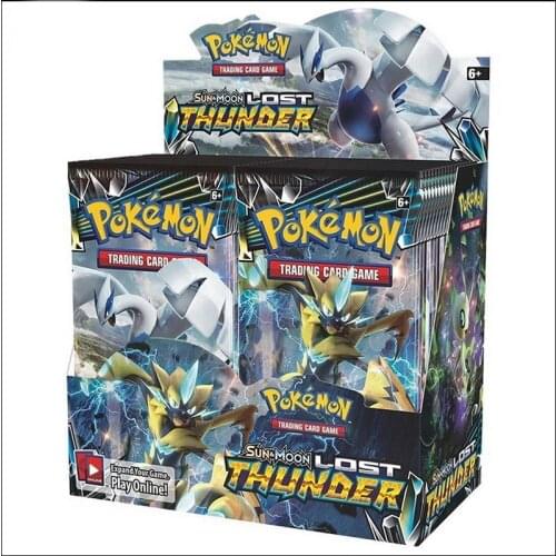 Takara Tomy Pokemon 324 Pcs CardsSun & Moon Lost Thunder Booster Box Trading Cards Game Kids Collection Toys Gift