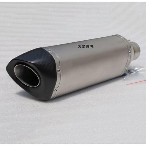 51mm 61mm 63mm Universal Titanium Alloy Carbon Fiber Exhaust Pipe Silencer CBR650 SV650 GSXR750 R25 Z900 RC390 ZX6R R6