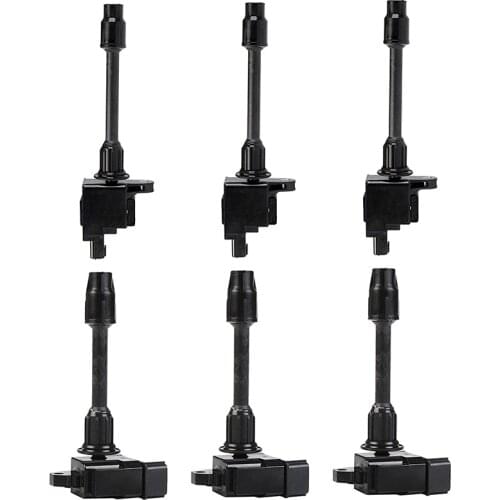 Pack of 6 Ignition Coils Front Rear for 2000-2001 Nissan Maxima Infiniti 3.0L V6 UF348 UF363 C1266 C1267