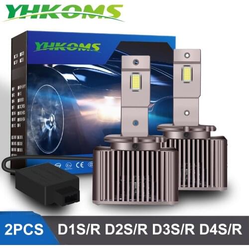 YHKOMS 1:1 Mini Size Canbus D1S D1R D2S D2R D3S D3R D4S D4R LED Car Headlight Bulb 70W 9000LM Auto LED Lamp 6000K 12V