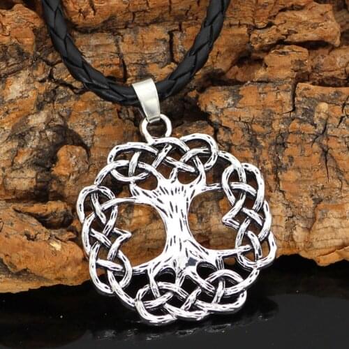 Viking Noridc Viking Yggdrasil Tree of Life Necklace For Men With Valknut Gift Bag