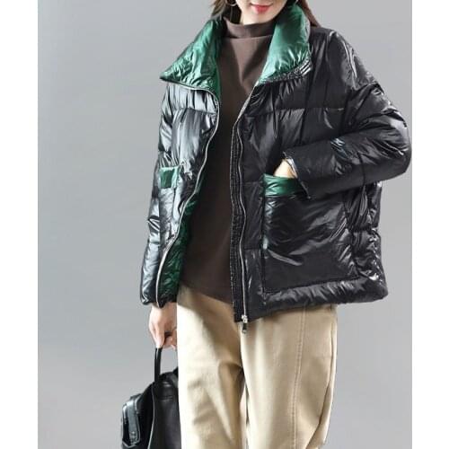 Woman Jacket Parkas Coat Down Cotton-Padded Coat For Women Winter Coat Loose Short Coat Veste Femme