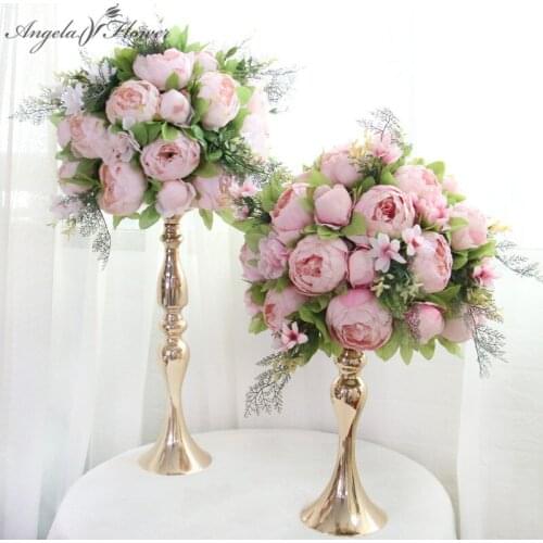 35/45/55cm 3/4 Big Peony Flower Ball Wedding Table Flower Centerpiece Decor Flower Bouquet Road Lead Party Stage Backdrop Layout