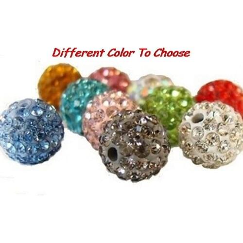 8mm white black mix clay mixed color trt35 Beads bracelet spacer lot fashion can choose color bead crystal