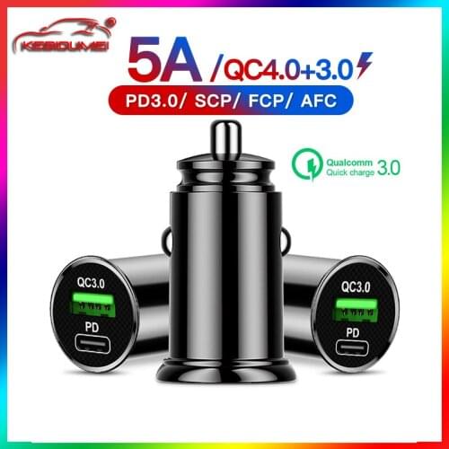 Kebidumei QC3.0 5V Dual USB car charger 2 port Cigarette Lighter Adapter Charger USB Power Adapter For all smart phones
