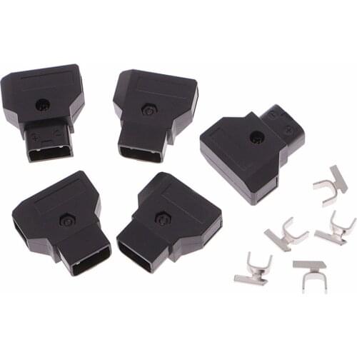 BGEKTOTH 5 Pcs D-Tap Plug DIY For DSLR Rig Power Cable V-mount Anton Battery Male
