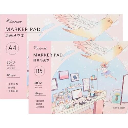 A3/A4/A5 Marker Pad 30 Sheets Professional No Penetration hand-painted Paper Anti-permeability Design Drawing Special Mark Paper