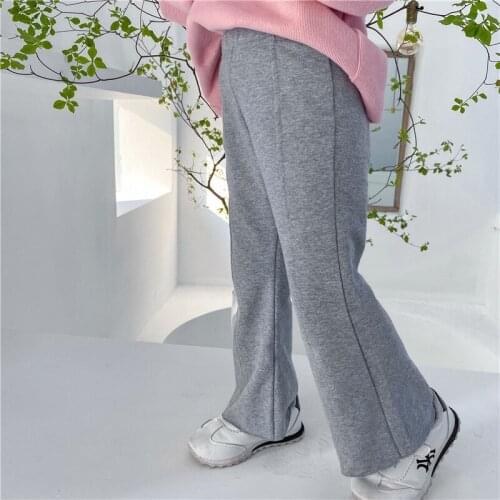 Korean-style Childrenswear Girls Bell-bottom Pants Western Style Baby Casu