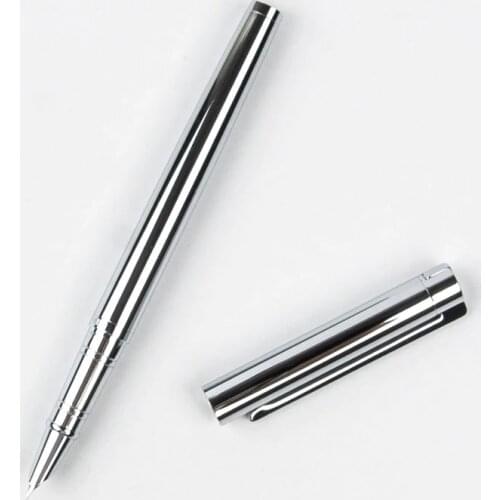 Hot New Jinhao 126 Executive Complete Silver Fine Hooded Nib Fountain Pen