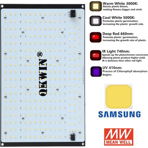 QB1200 Quantum Board LED Grow Light 120W 240W Full Spectrum Samsung Lm301B 2.9Umol/J bead DIY with red light on/off switch