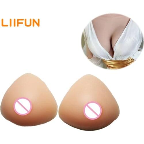 NEW Portable Hook Silicone Breast Prosthesis False Breast Pad Triangle Silicone Breast Forms Fake Boobs Drag Queen Crossdresser