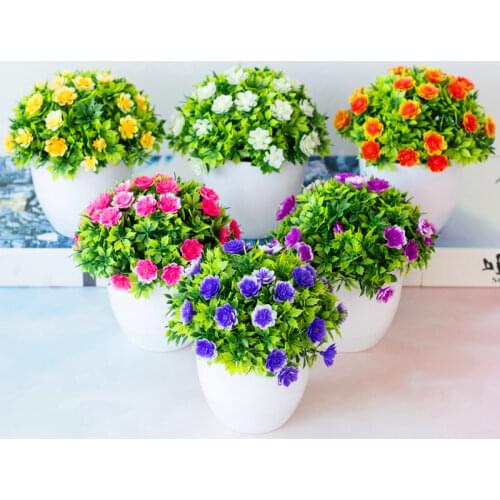 Искусственные цветы в горшках ON-Merit China At AliExpress