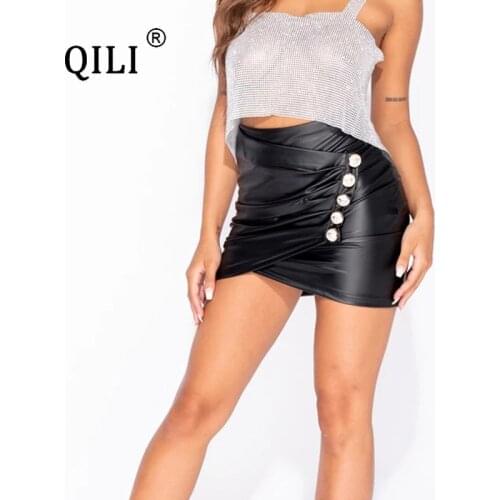 Qili Women's Leather Skirts