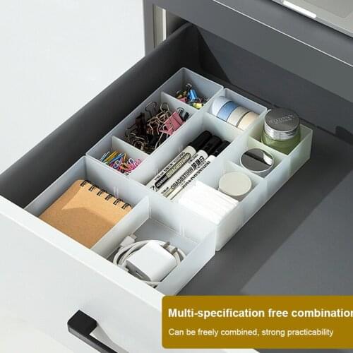 Adjustable Drawer Style Make Up Storage Box Plastic Sundries Cosmetic Container Divider Desktop Sundries Fragrance Finishing Box