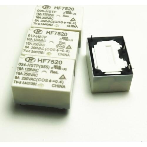 10PCS/LOT Relay HF7520-005 012 024-HSTP 4PIN 16A Normally Open