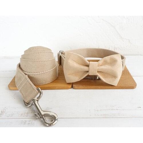 Self-design bow tie dog collar THE LADY handmade 5 sizes unique style dog collar and leash Butterfly Knot