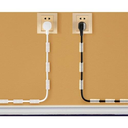 20pcs/pack Self-adhesive Wire Organizer Line Cable Clip Buckle Plastic Clips Ties Fixer Fastener Holder Drop Wire Holder Cord