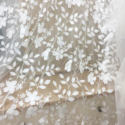 3D Handmade Leaf Applique Mesh Lace Fabric Wedding Dress Dress Long Skirt DIY Handmade Accessories RS3591