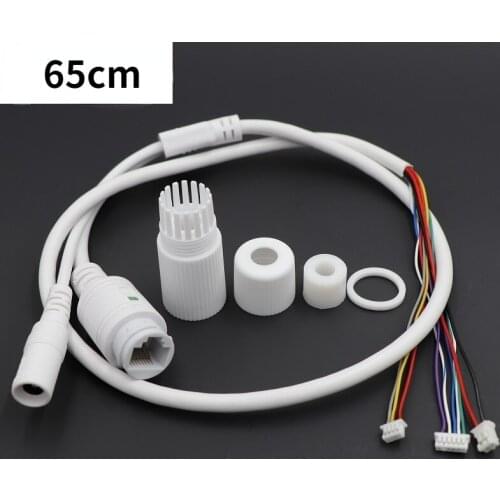 CCTV POE IP network Camera PCB Module video power cable Withe, 65cm long, RJ45 female connectors with Terminlas,waterproof cable