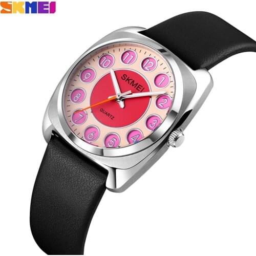 SKMEI Top Luxury Womens Watches Creative Fashion Female Ladies Bracelet Clock Leather Strap Waterproof Wristwatch reloj mujer