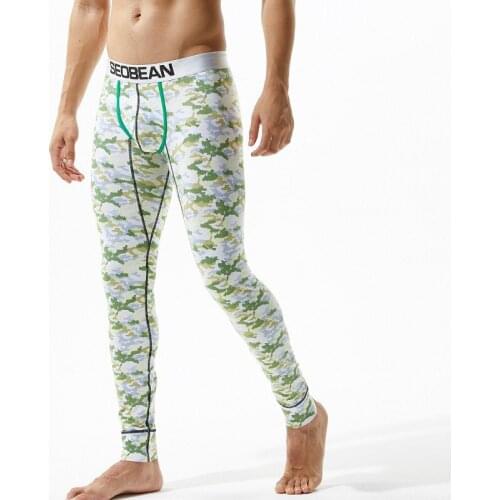 Warm Cotton Thermal Underwear Mens Camouflage Long johns Thermal Underpants leggings For Winter And Autumn