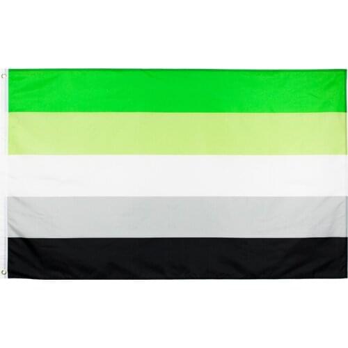 Hanging 90*150cm Asexual LGBT pride Aromantic Flag For Decoration