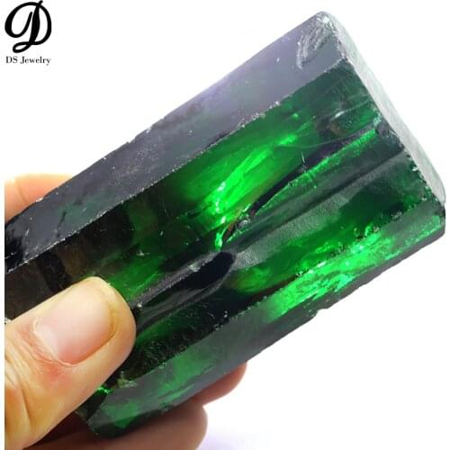 High Quality Uncut Synthetic CZ Raw Material Green Rough Cubic Zirconia