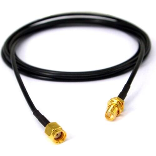10pcs 3g 4g Antenna Extension Cable Line 2m RF Connector RP SMA Male to RP SMA Female RF Connector Adapter RG174