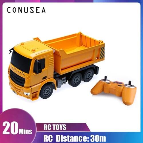 2.4G 6CH RC truck Dumper Engineering car Radio control tractor Caterpillar remote control car Christmas Toy cars for boys Kids