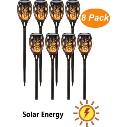 2-8 pcs Garden Lighting Waterproof Solar Light Automatically Outdoor Landscape Lamp Flame Lights