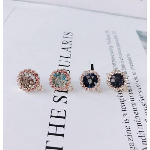 6 pieces / lotFlowerwhite kbracelet jewelry makingdiy earrings Other