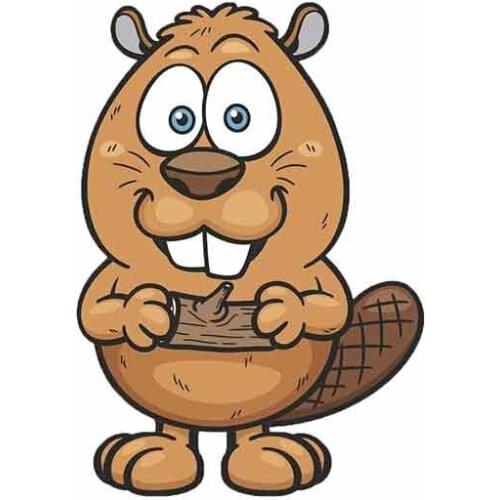 Car Stickers Decor Motorcycle Decals Cartoon Beaver Decorative Accessories Creative Sunscreen Waterproof PVC,13cm X 9cm
