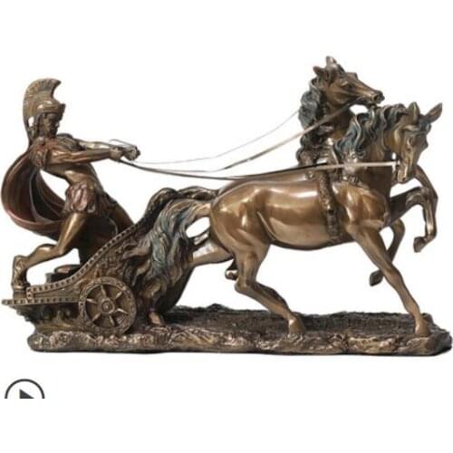 Bronze imitation Roman furnishings model knight furnishing Roman soldiers furnishing war horses furnish wedding statue sculpture