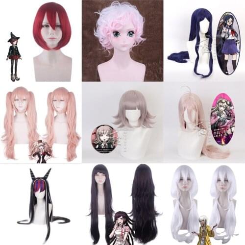 Danganronpa: Trigger Happy Havoc Cosplay Wig Role Play Ponytails Wig Touko Fukawa Akamatsu Kaede Dangan Ronpa Monokuma