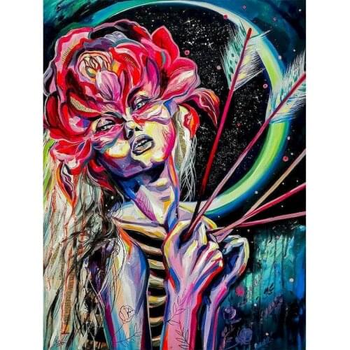 GATYZTORY DIY Frame Painting By Numbers Kits Woman DIY Oil Painting By Numbers On Canvas Figure Paint By Number Home Decor