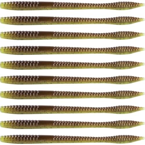 Goture 10pcs Lifelike Red Imitation Earthworm Soft Bait 115mm Artificial Wobbler Fishing Bait Fishy Smell Carp Bass Fishing Lure