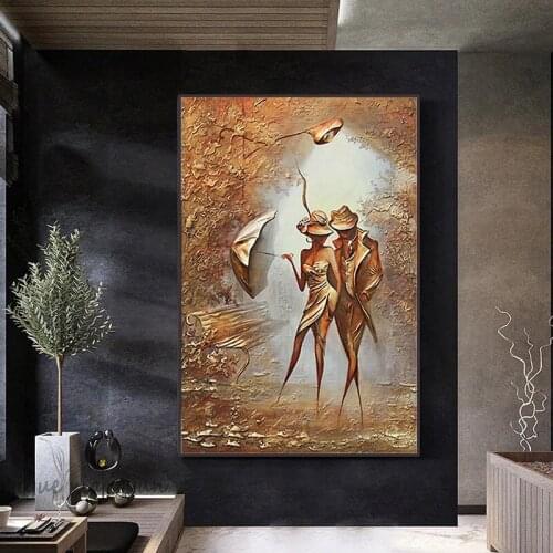 Wonderful Love Romantic Couple Home Art Interesting Canvas on Wall Art Picture Living Room Decoration Canvas Painting Posters