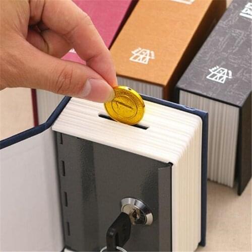 Creative Dictionary Book Money Boxes Piggy Bank With Lock Hidden Secret Security Safe Lock Cash Coin Storage Box Deposit Boxes